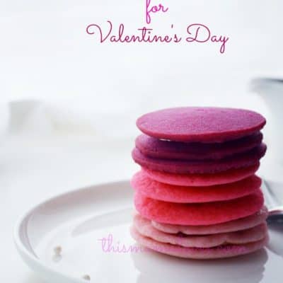 Ombre Pancakes for Valentine’s Day