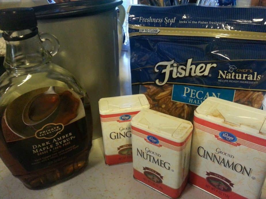 Slow Cooker Cinnamon Sugar Pecan Ingredients