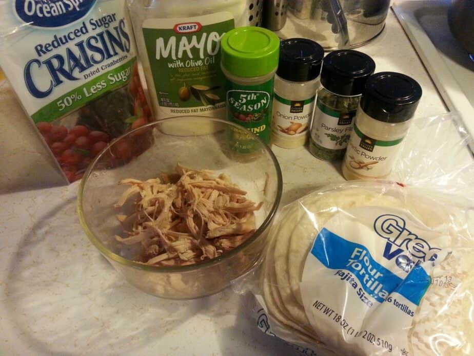 Turkey Cranberry Wrap Ingredients