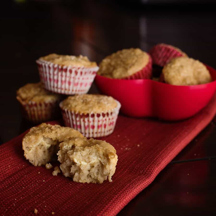 apple cream cheese muffins basket