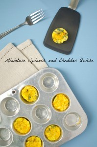 miniature spinach and cheddar quiche recipe