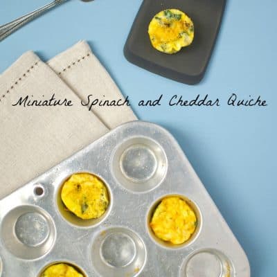 Miniature Spinach and Cheddar Quiche Recipe