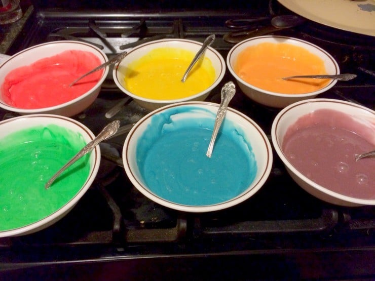 tie dye cake colors