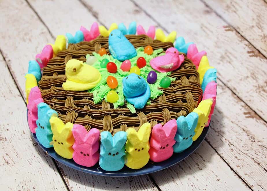 peeps treats cake