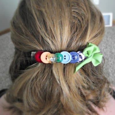 DIY Button Hair Clip for St. Patrick’s Day