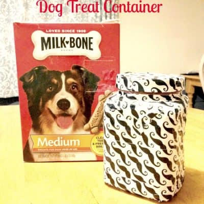 Upcycled Dog Treat Container for a Canine Valentine