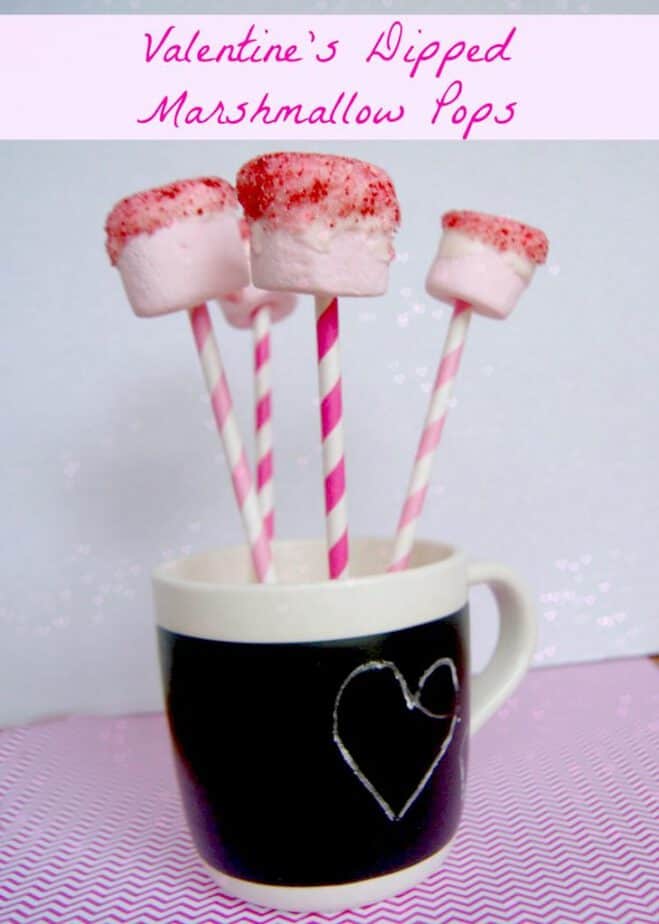 valentines day chocolate dipped marshmallow pops