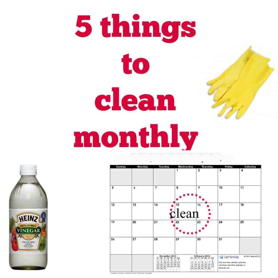 5 things to clean monthly