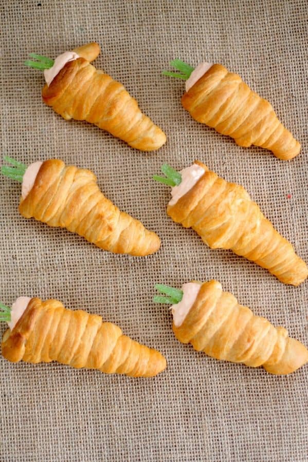 carrot shaped crescent roll appetizer recipe