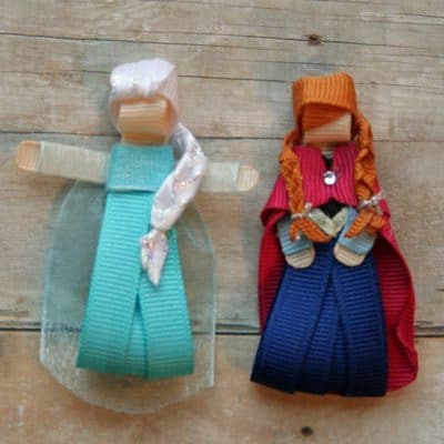 Handmade Anna and Elsa Hair Clips