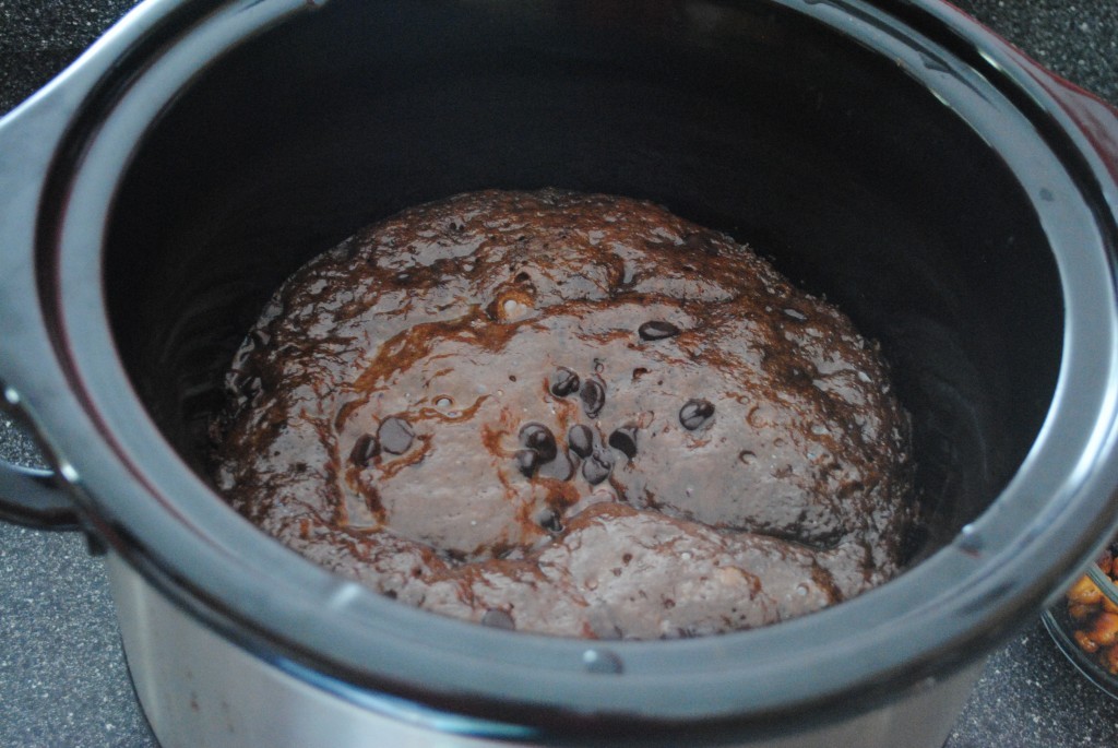 chocolate lava cake partway