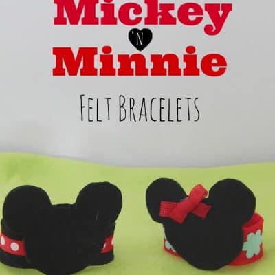 Mickey and Minnie Mouse Felt Bracelets Craft