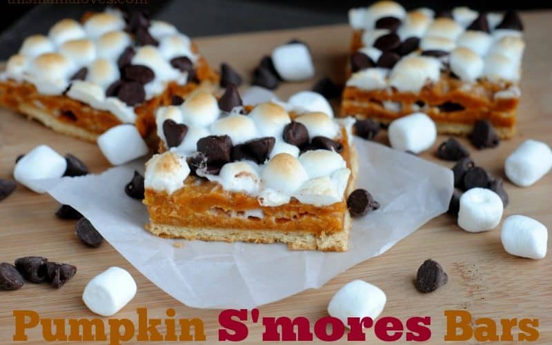 pumpkin smores bars