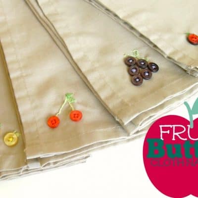 Button Crafts – Cloth Napkins With Button Fruit Details