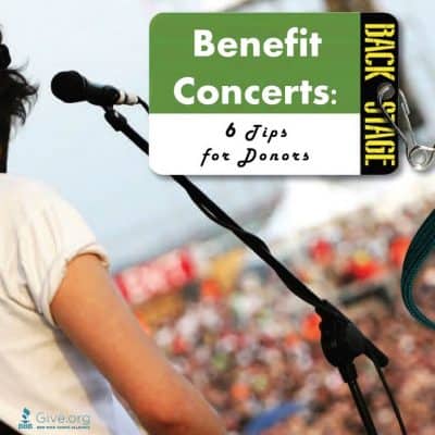 9 Tips for benefit concert donors