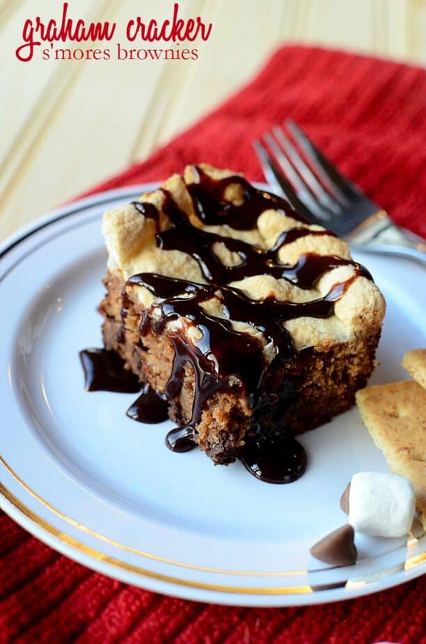 Graham Cracker S'mores Brownie Recipe This Mama Loves