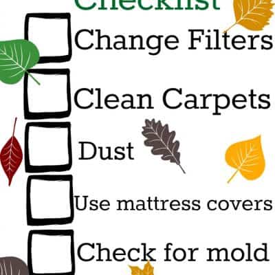 Fall Allergy Cleaning Checklist