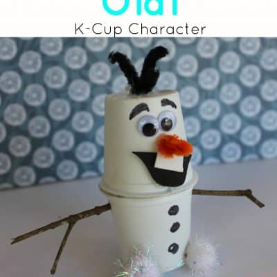 Frozen Inspired Olaf Upcycled K-Cup Craft