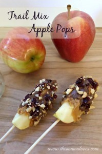 trail mix apple pops