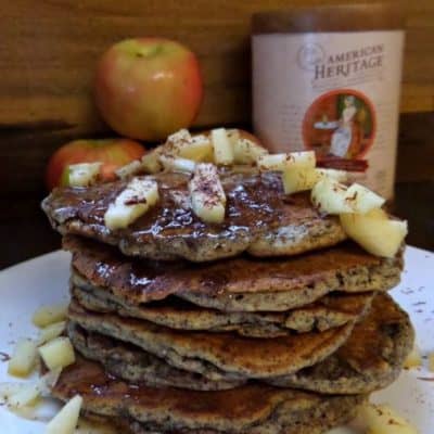 Chocolate Pancakes with Apples