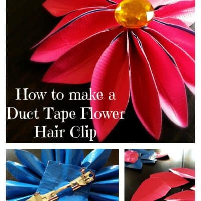 Duct Tape Flower Hair Clip