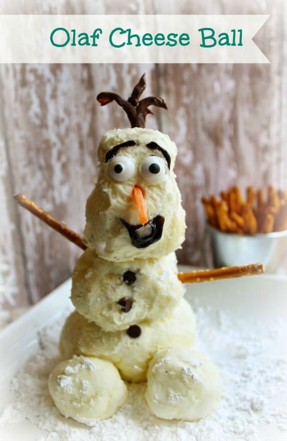 olaf cheeseball snowman cheeseball 