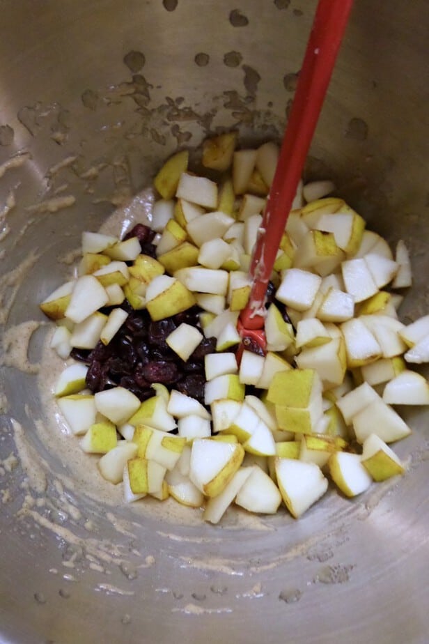 Chunky Cranberry Pear Bread Process 1