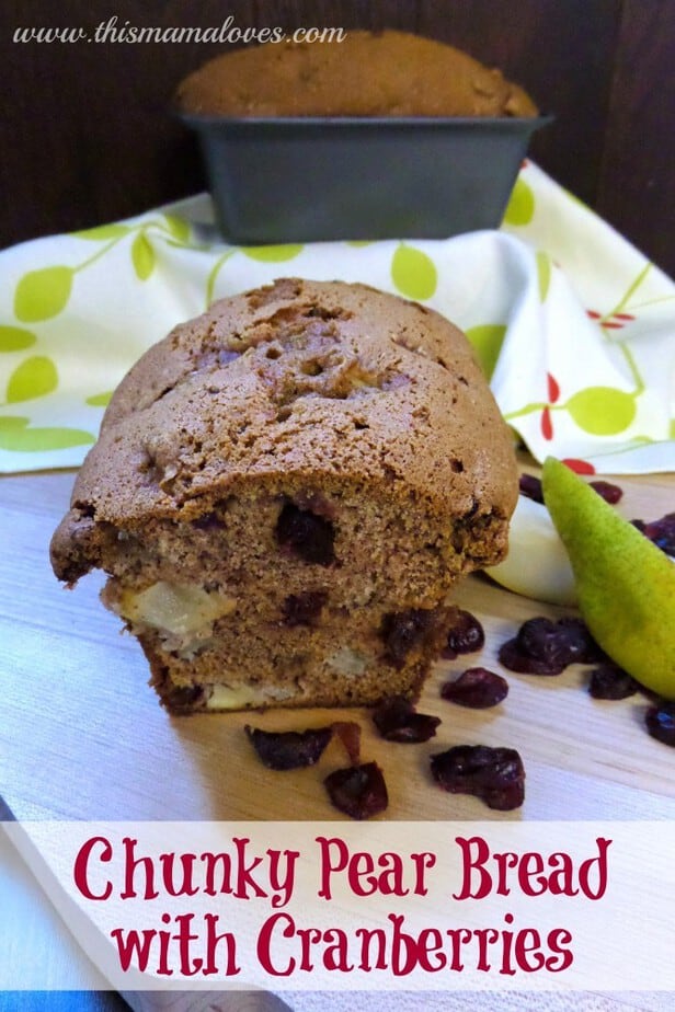 Chunky Pear and Cranberry Bread
