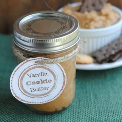 Make your own cookie butter (Free printable gift tag)