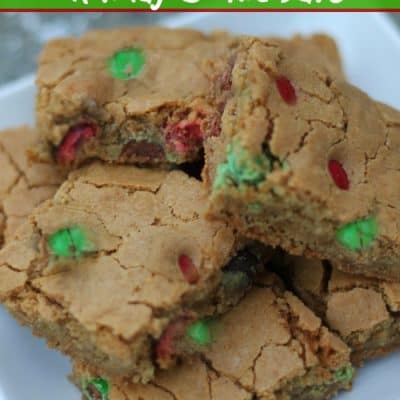 M&M Holiday Cookie Bars