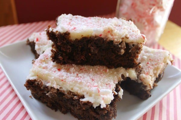 peppermint double chocolate brownies horizontal
