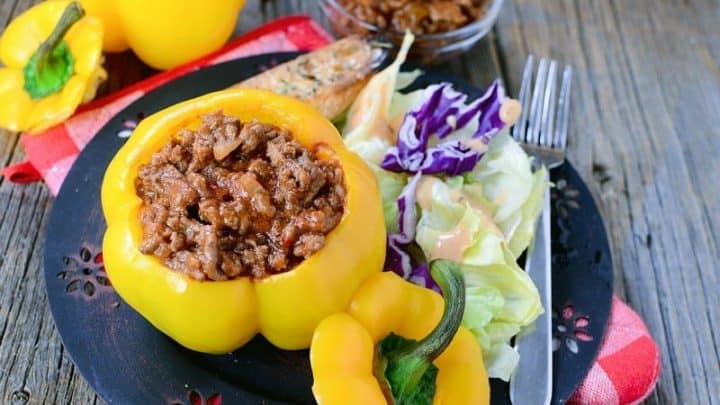 Sloppy Joes Stuffed Peppers