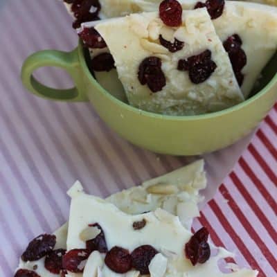 White Chocolate Cranberry Almond Bark