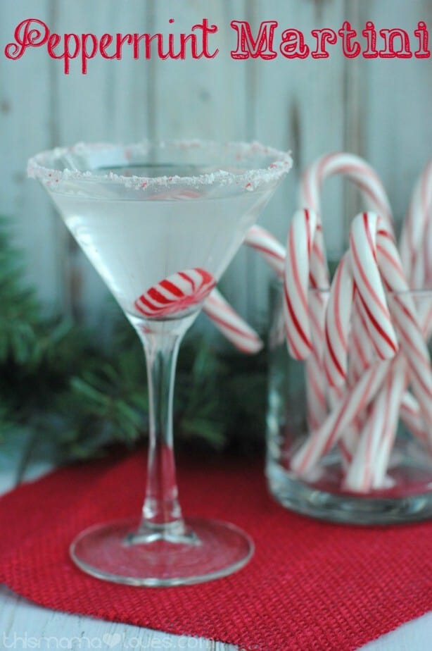 peppermint martini with peppermint rumchata