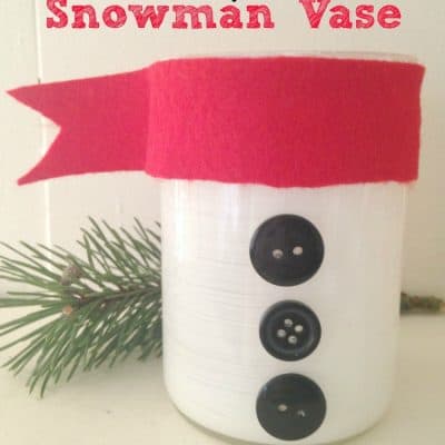 Simple Snowman Vase Craft