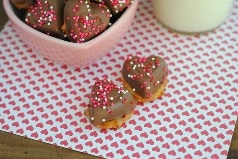 Valentine Heart Shaped Pretzels