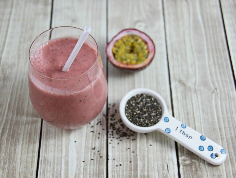 Strawberry Passionfruit Chia Smoothie 3