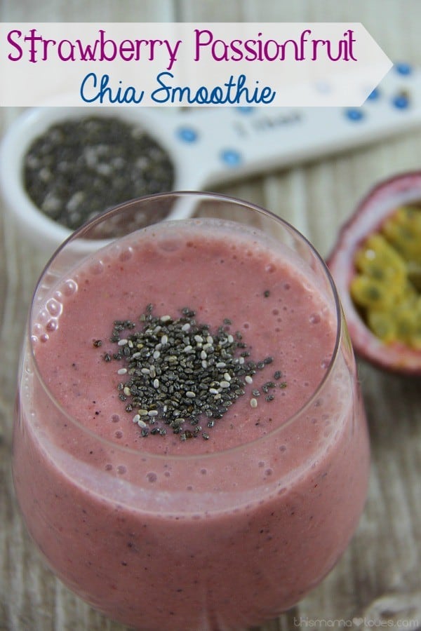 Strawberry Passionfruit Chia Smoothie