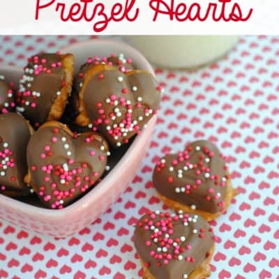 Chocolate Caramel Pretzel Hearts