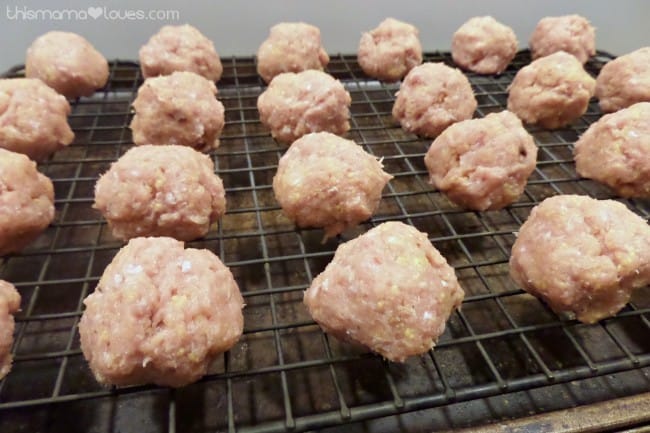 cranberry bbq turkey meatballs process