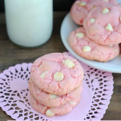 Strawberry Cake Mix Cookies