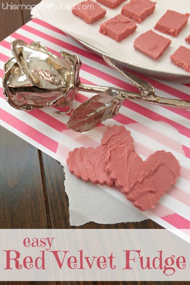 Easy Red Velvet Valentine Fudge