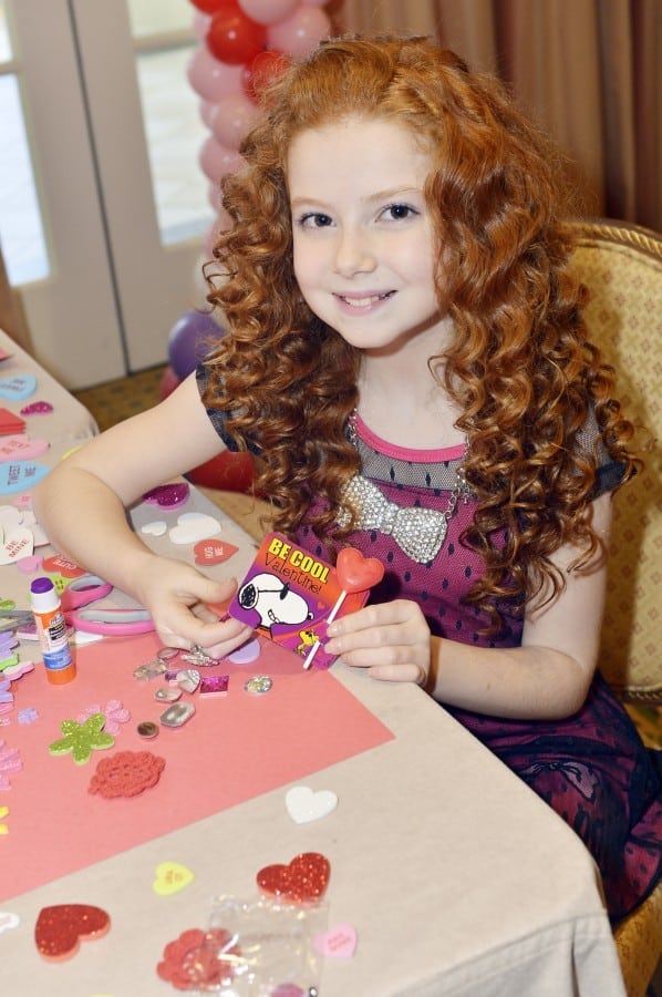 Actress Jesssica Capaldi Joined by friends at Peanuts Themed Valentine's Day Party.