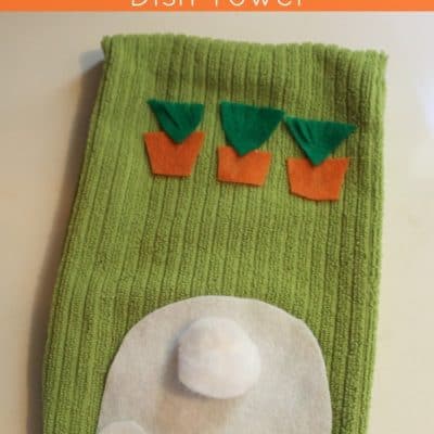 Dollar Store DIY: Bunny Dish Towel Craft