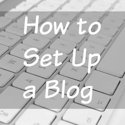 How to set up a blog