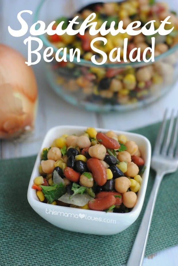 Southwest Bean Salad: Vegetarian Side Dish - This Mama Loves