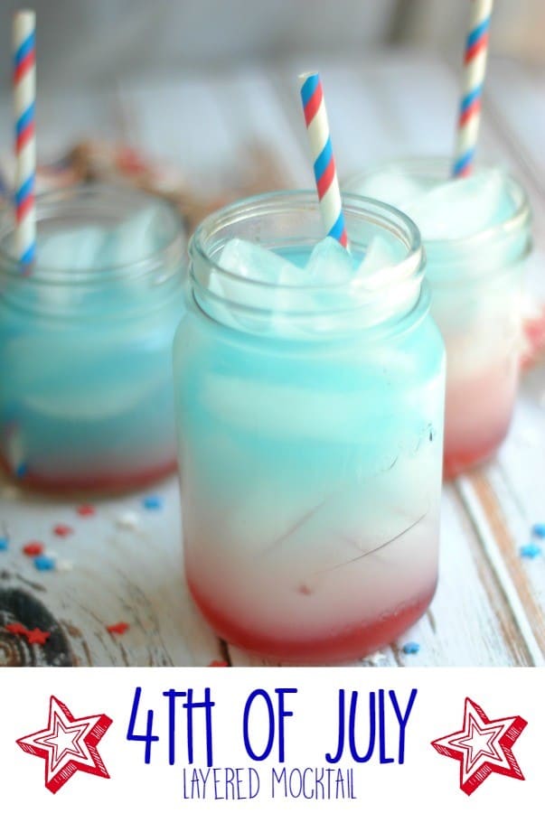 Red White Blue Mocktail Drink