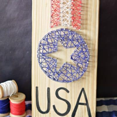 Patriotic String Art Craft