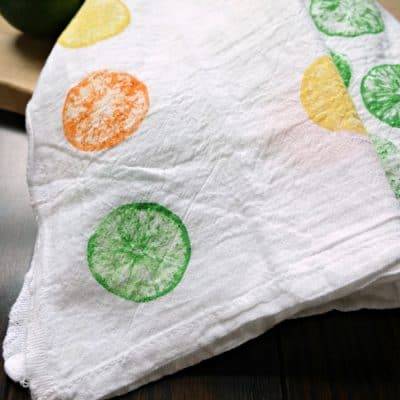 Citrus Stamped Tea Towels