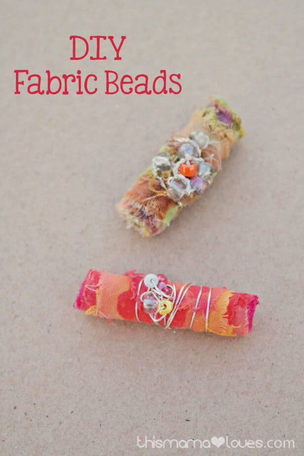 DIY Fabric Beads and Homemade Mod Podge